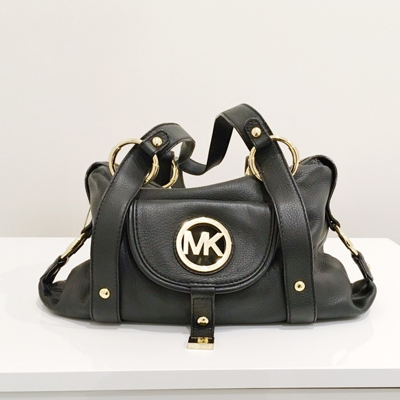 Michael Kors Black & Gold Bag - Picture 1 of 8